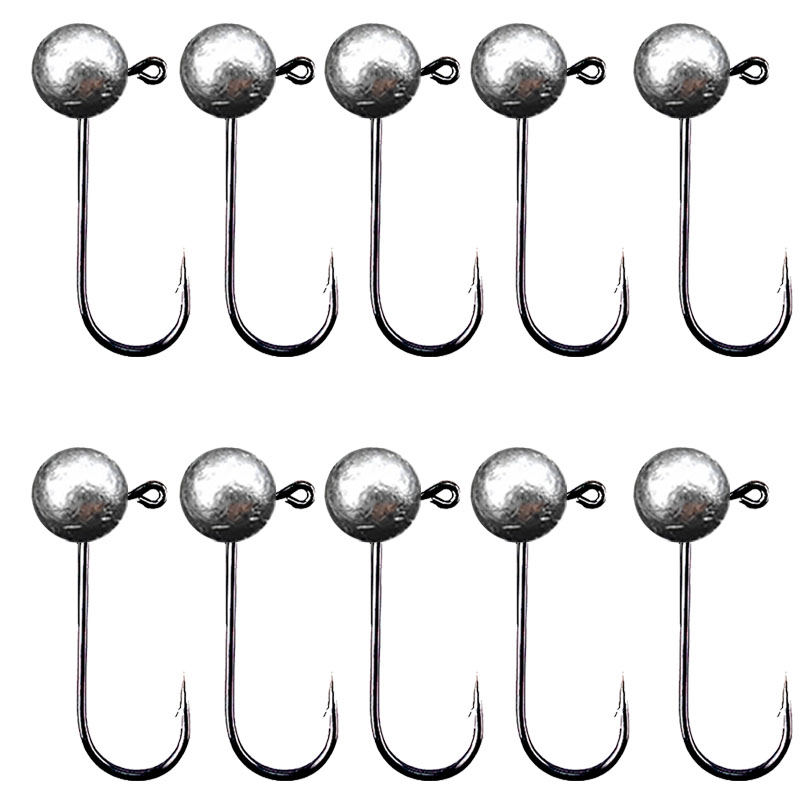 Fishing Hook Offset - 10 pçs/lote Jig Head Gancho De