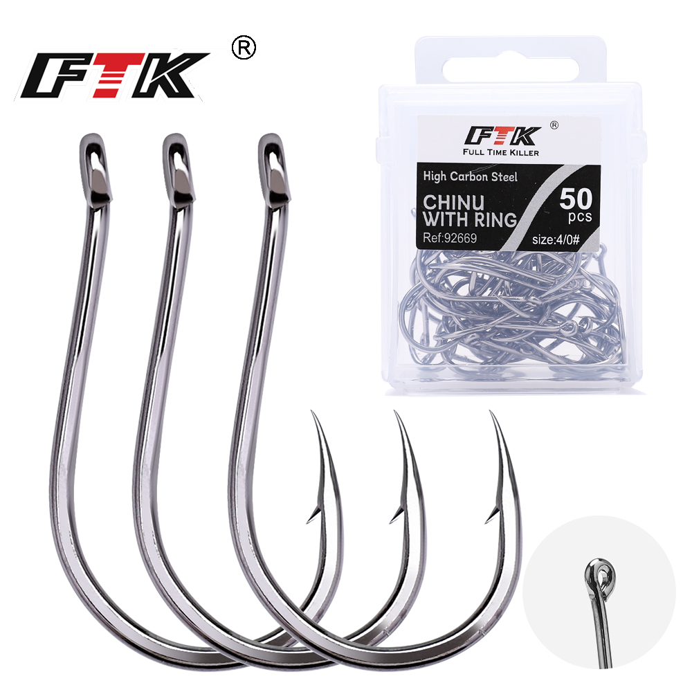 Fishing Hook Offset - Anzol FTK CHINU com Anel e