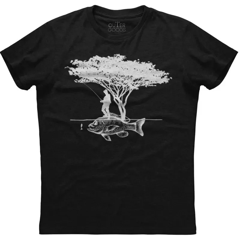 Camiseta Masculina Preta de Al - Fishing Hook avaliação e preço