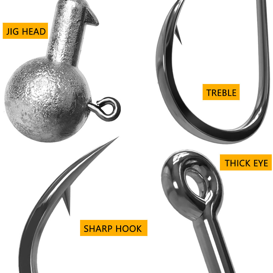 Anzol Jig Head de 1g, 2g, 3g,  - Fishing Hook Assortment avaliação e preço