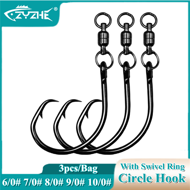 ZYZHE 3/6/9pcs Anzóis Circular - Fishing Hook Offset avaliação e preço