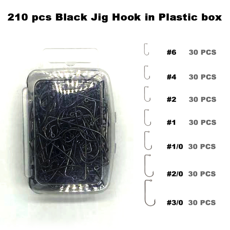 Adygil diy pesca 210 pçs preto - Fishing Hook Jig avaliação e preço